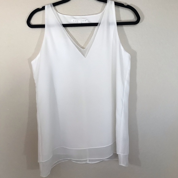 Violet & Claire Tops - Violet and Claire white tank top